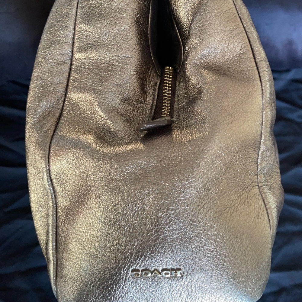 Metallic gold coach purse - USED